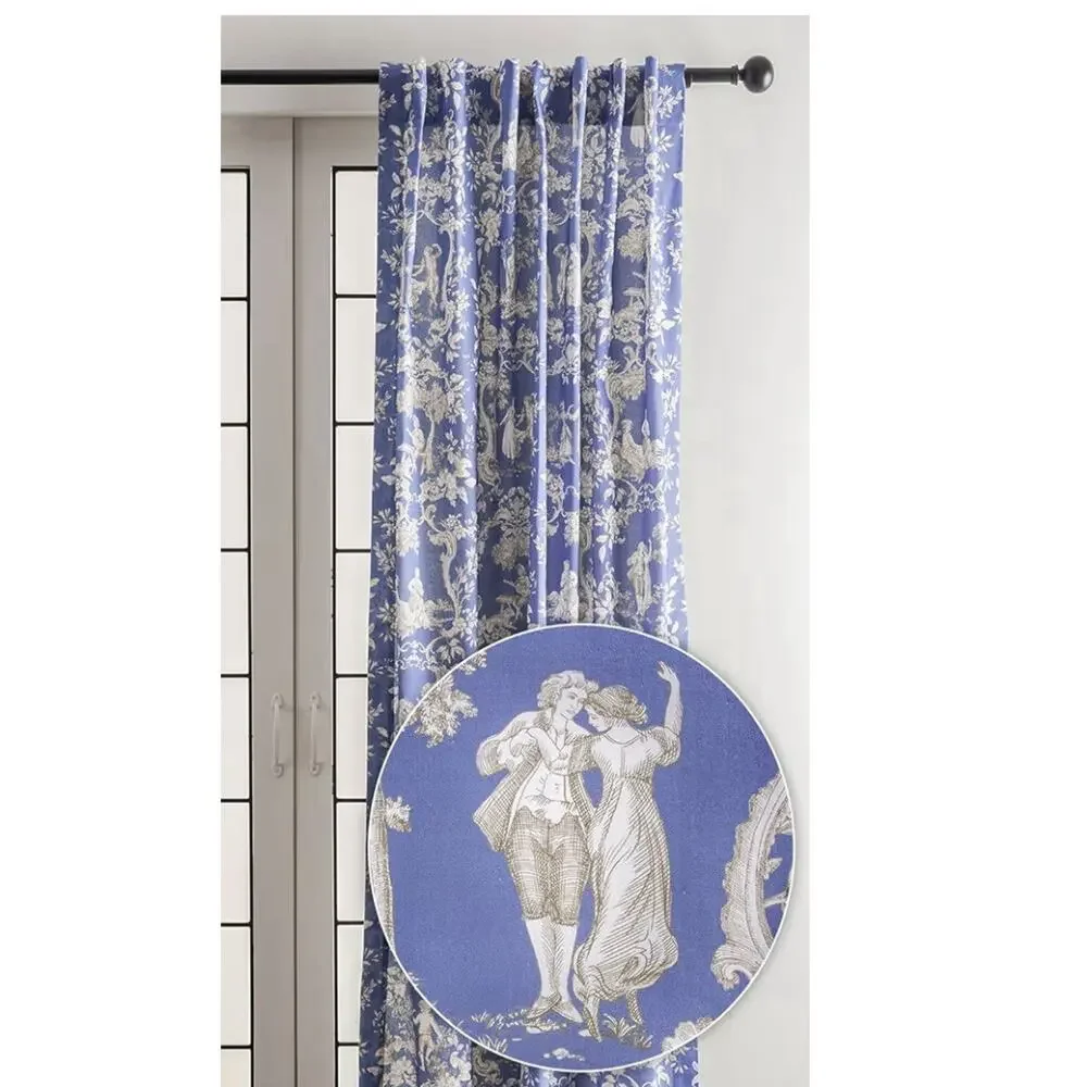 Maison d' Hermine Curtains for Living Room 100% Cotton 96 inch Length One Panel